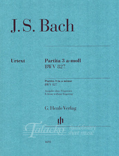 Partita 3 a-moll BWV 827, Edition without fingering